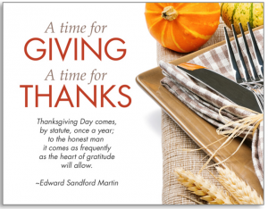 Thanksgiving Holiday Card